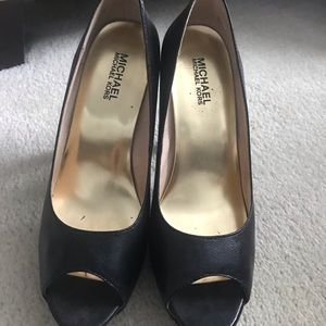 Michael Kors Black Peep Toe